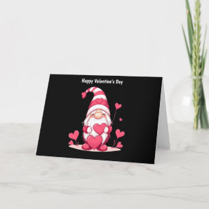 Tarjeta Festiva Feliz Gnome del Día de San Valentín