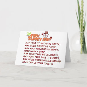 TARJETA FESTIVA ¡FELIZ "GRACIAS" CON UN POCO DE CHISTE!