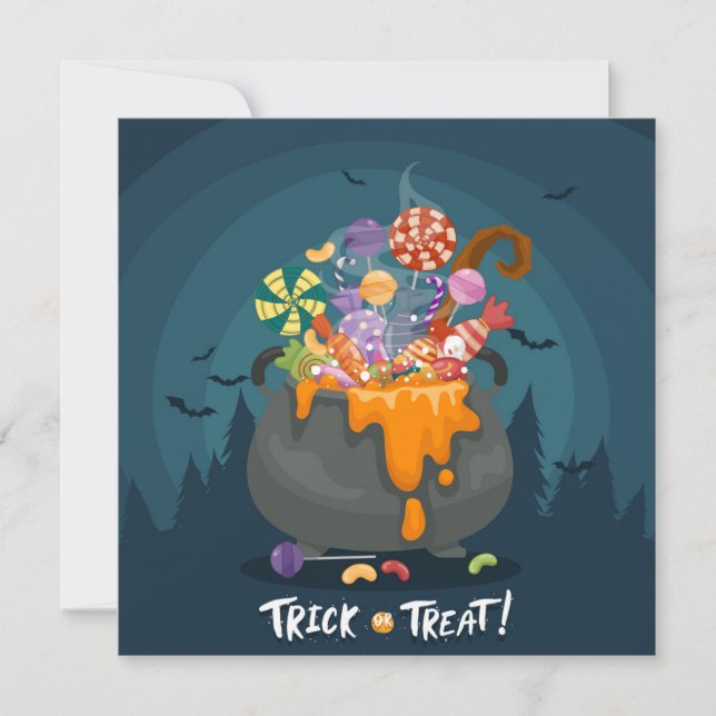 Tarjeta Festiva Feliz Halloween (Anverso)