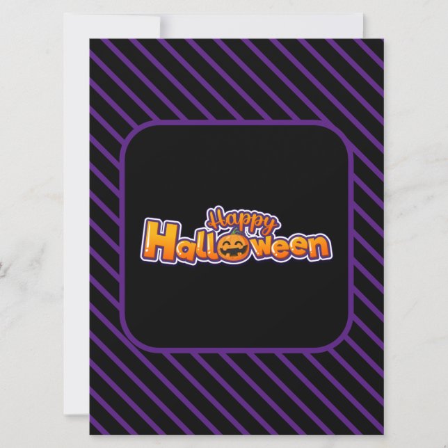 Tarjeta Festiva Feliz Halloween  (Anverso)