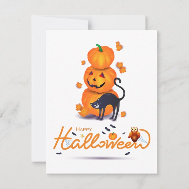 Tarjeta Festiva ¡Feliz Halloween! (Anverso)
