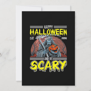 Tarjeta Festiva Feliz Halloween Come Bebe Y Sé Espeluznantemente G