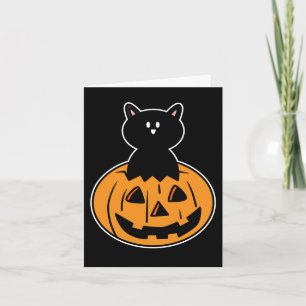 Tarjeta Festiva Feliz Halloween Cute Personalizado Cat Holiday Car