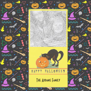 Tarjeta Festiva Feliz Halloween Gato Negro