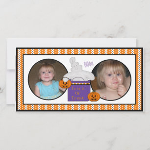 Tarjeta Festiva Feliz Halloween Happy Ghost Photo Cards