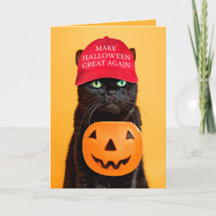 Tarjeta Festiva Feliz Halloween Haz de nuevo grande el Halloween G