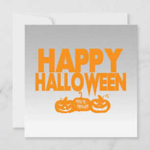 Tarjeta Festiva Feliz Halloween Jack O Lantern Truco o Trato