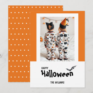 Tarjeta Festiva Feliz Halloween Moderno Una Foto