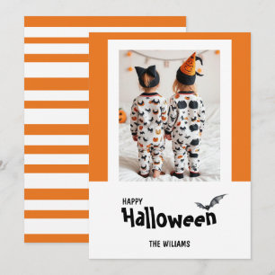 Tarjeta Festiva Feliz Halloween Moderno Una Foto
