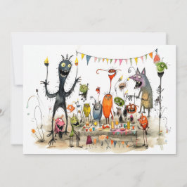 Tarjeta Festiva Feliz Halloween, ¡MONSTRUO!