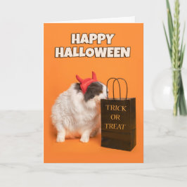 Tarjeta Festiva Feliz Halloween para cualquier gato en traje