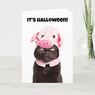 Tarjeta Festiva Feliz Halloween para cualquier gato encorvado
