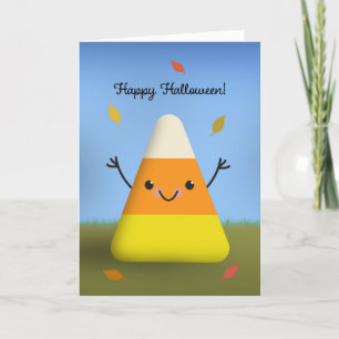 Tarjeta Festiva Feliz Halloween para cualquier maíz dulce lindo