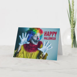 Tarjeta Festiva Feliz Halloween para cualquiera Humor de payaso es