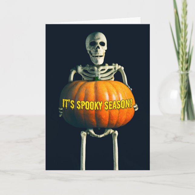 Tarjeta Festiva Feliz Halloween para cualquiera que tenga miedo de (Anverso)