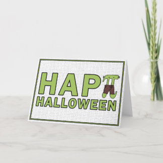 Tarjeta Festiva Feliz Halloween Pi Frankenstein Math Geek