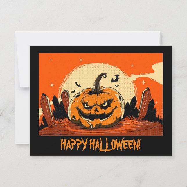 Tarjeta Festiva Feliz Halloween Spookkin (Anverso)