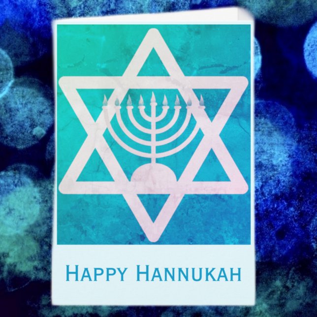 Tarjeta Festiva Feliz Hannukah (Subido por el creador)