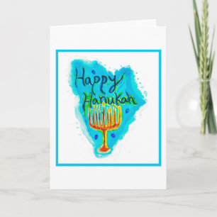 Tarjeta Festiva Feliz Hanukah