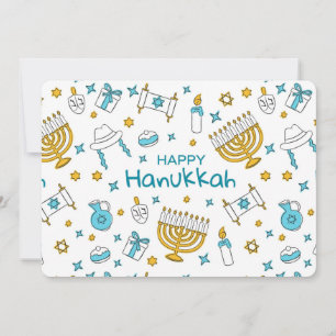 Tarjeta Festiva Feliz Hanukkah