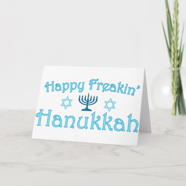 Tarjeta Festiva feliz hanukkah (Anverso)