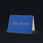 Tarjeta Festiva Feliz Hanukkah<br><div class="desc">Tarjeta Hanukkah con guión sofisticado</div>