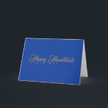 Tarjeta Festiva Feliz Hanukkah<br><div class="desc">Tarjeta Hanukkah con guión sofisticado</div>