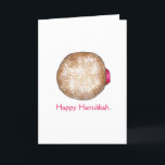 Tarjeta Festiva Feliz Hanukkah Chanukah Jelly Donut Sufganiyot<br><div class="desc">Cuenta con un ilustracion original de un donut de gelatina con azúcar en polvo. ¡Perfecto para Hanukkah! Este ilustracion Chanukah también está disponible en otros productos. ¿No ves lo que estás buscando? ¿Necesita ayuda con la personalización? Contacte con Rebecca para que tenga algo diseñado para usted.</div>