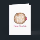 Tarjeta Festiva Feliz Hanukkah Chanukah Jelly Donut Sufganiyot<br><div class="desc">Cuenta con un ilustracion original de un donut de gelatina con azúcar en polvo. ¡Perfecto para Hanukkah! Este ilustracion Chanukah también está disponible en otros productos. ¿No ves lo que estás buscando? ¿Necesita ayuda con la personalización? Contacte con Rebecca para que tenga algo diseñado para usted.</div>
