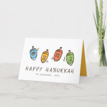 Feliz Hanukkah Dreidel moderno