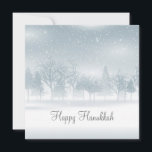 Tarjeta Festiva Feliz Hanukkah Escena de Nieve Bonito de Naturalez<br><div class="desc">Hermosa tarjeta Hanukkah. Escena de nieve en bonito al atardecer mostrando la belleza de la naturaleza. Disfrute de la agradable temporada con su familia y amigos.</div>