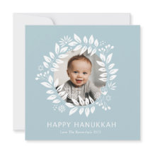 feliz hanukkah floral