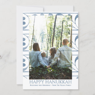 Tarjeta Festiva Feliz Hanukkah, foto de feriado personalizada