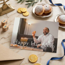 Feliz Hanukkah Foto Familiar Celebración Festiva