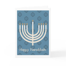 Feliz Hanukkah Menorah/Estrella de David patrón 2