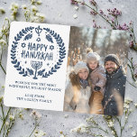 Tarjeta Festiva Feliz Hanukkah Menorah PERSONALIZADO de mano dibuj<br><div class="desc">Dulce HNUKKAH tema del dibujo de la corona para desear a alguien unas felices vacaciones! ¡Añade tu propia foto! Haga clic en "personalizar" para agregar su propia foto. También puede agregar texto al lado delantero o posterior. Consulta mi tienda para ver más opciones. También disponible como descarga digital para enviar...</div>