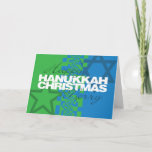 Tarjeta Festiva Feliz Hanukkah Merry Christmas Card<br><div class="desc">Esta es una de nuestras muchas tarjetas Hanukkah y Hanukkah/Navidades. También pueden consultarse en las tarjetas en www.OurJewishCommunity.org</div>