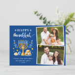 Tarjeta Festiva Feliz Hanukkah Peace Love Lights Stars 2 Photo<br><div class="desc">Envíe sus deseos con esta tarjeta de fotos de vacaciones que incluye un guión de Hanukkah asombroso y símbolos judíos de vacaciones para resaltar su mensaje de bienvenida.</div>