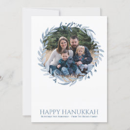 Tarjeta Festiva Feliz Hanukkah Personalizado Fotos de guerra de fe