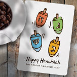 Tarjeta Festiva Feliz Hanukkah Sencillo y Moderno Dreidel Greeting<br><div class="desc">Se trata de un diseño sencillo,  minimalista y moderno del ilustracion dreidel.</div>