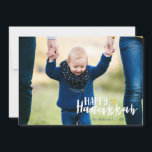 Tarjeta Festiva Feliz Hanukkah Star of David Holiday Photo Card<br><div class="desc">Elegante y lindo Happy Hanukkah Star of David Holiday Photo Card es perfecto para todos tus amigos y familia esta temporada de vacaciones. Personalizar el texto con el nombre de tu familia y el año e intercambia la foto por una foto de tus hijos,  mascota o toda la familia.</div>