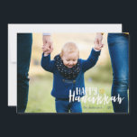 Tarjeta Festiva Feliz Hanukkah Star of David Holiday Photo Card<br><div class="desc">Elegante y lindo Happy Hanukkah Star of David Holiday Photo Card es perfecto para todos tus amigos y familia esta temporada de vacaciones. Personalizar el texto con el nombre de tu familia y el año e intercambia la foto por una foto de tus hijos,  mascota o toda la familia.</div>