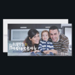 Tarjeta Festiva Feliz Hanukkah Star of David Photo Card<br><div class="desc">La elegante tarjeta Happy Hanukkah Star of David Photo Card es perfecta para enviar tu tarjeta de vacaciones. Tiene accesorios que coinciden.</div>