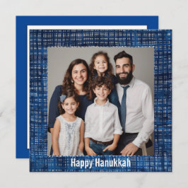 Tarjeta Festiva 🕎 Feliz Hanukkah, texto personalizado
