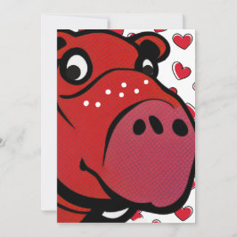 Tarjeta Festiva Feliz Hippo