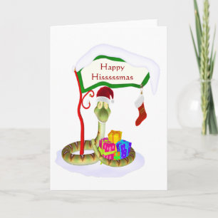 Tarjeta Festiva Feliz Hisssssmas
