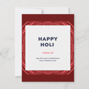 Tarjeta Festiva Feliz Holi