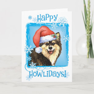 Tarjeta Festiva Feliz Howliday Finnish Lapphund