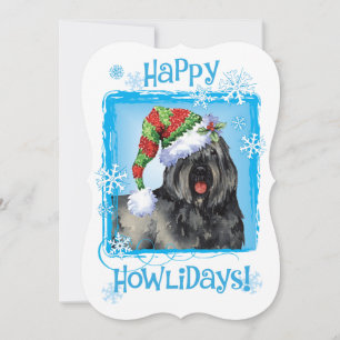 Tarjeta Festiva Feliz Howlidays Bouvier