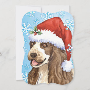 Tarjeta Festiva Feliz Howlidays Inglés Cocker Spaniel